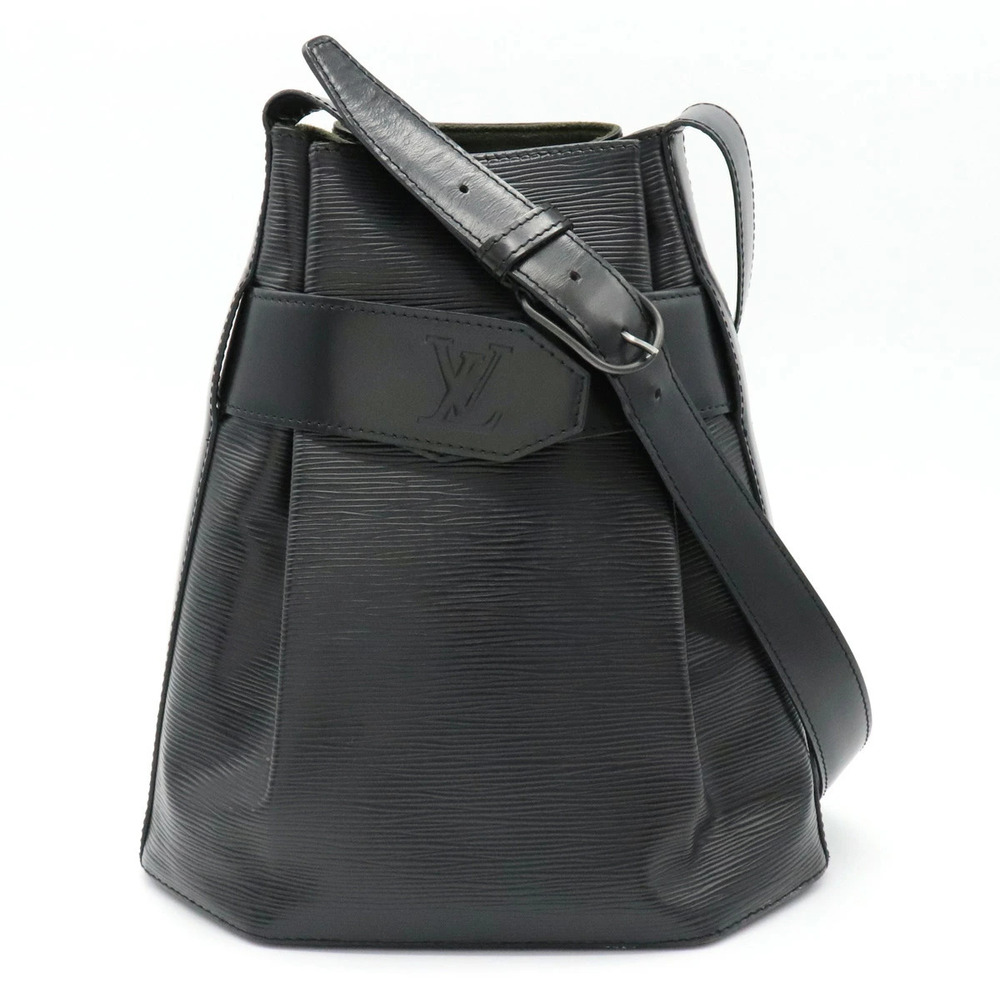 Louis Vuitton Epi Sac Depaule Shoulder Bag Hobo Leather Noir Black